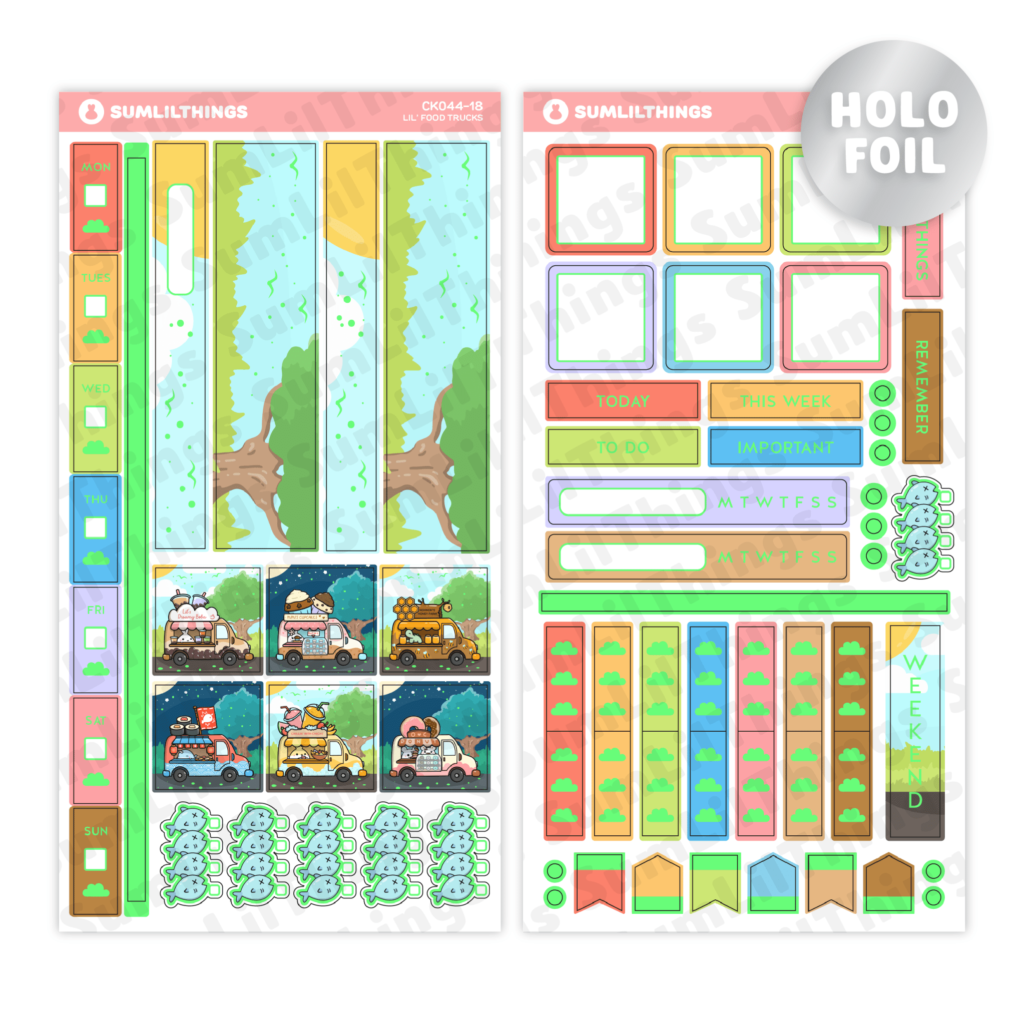 Hobonichi WEEKS Kit - Lil' Food Truck - SumLilThings