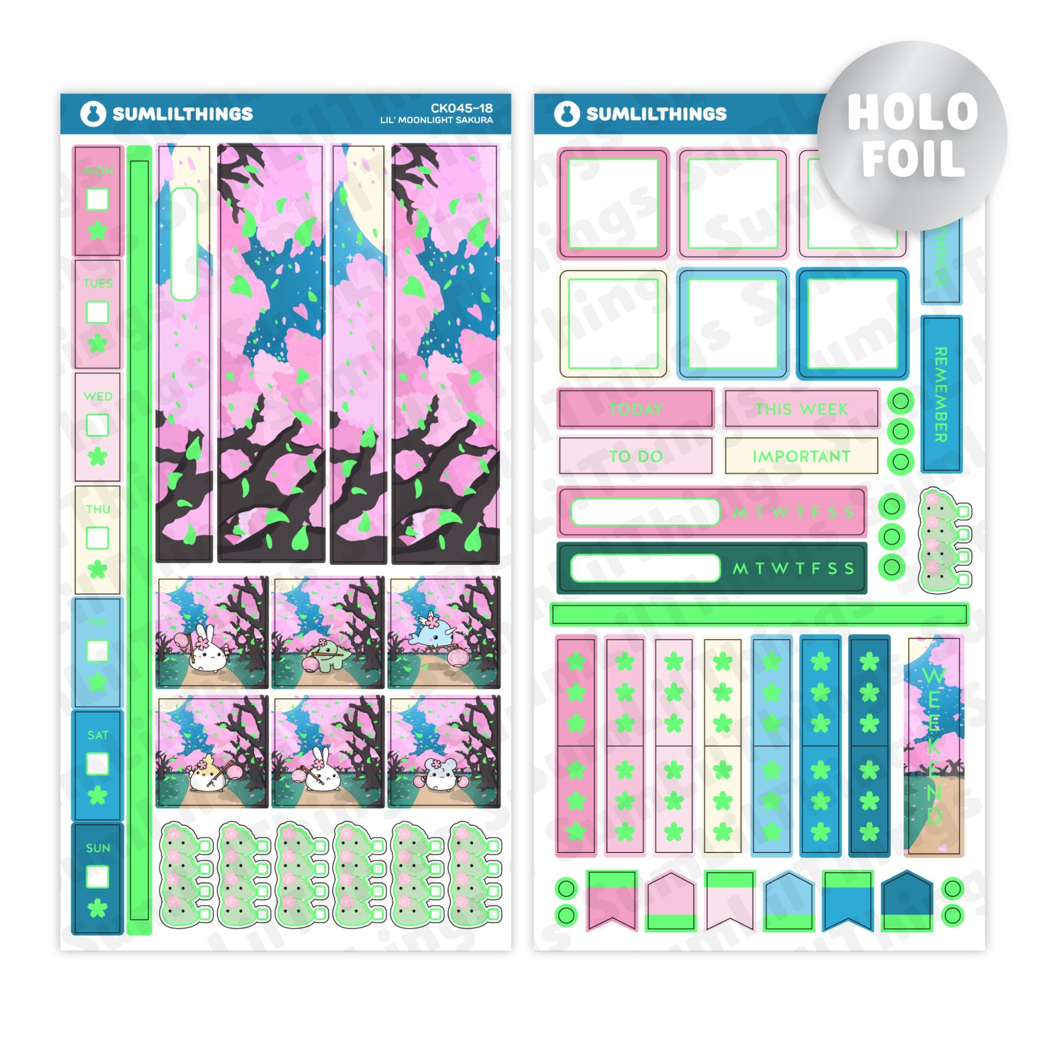 Hobonichi WEEKS Kit - Lil' Moonlight Sakura - SumLilThings