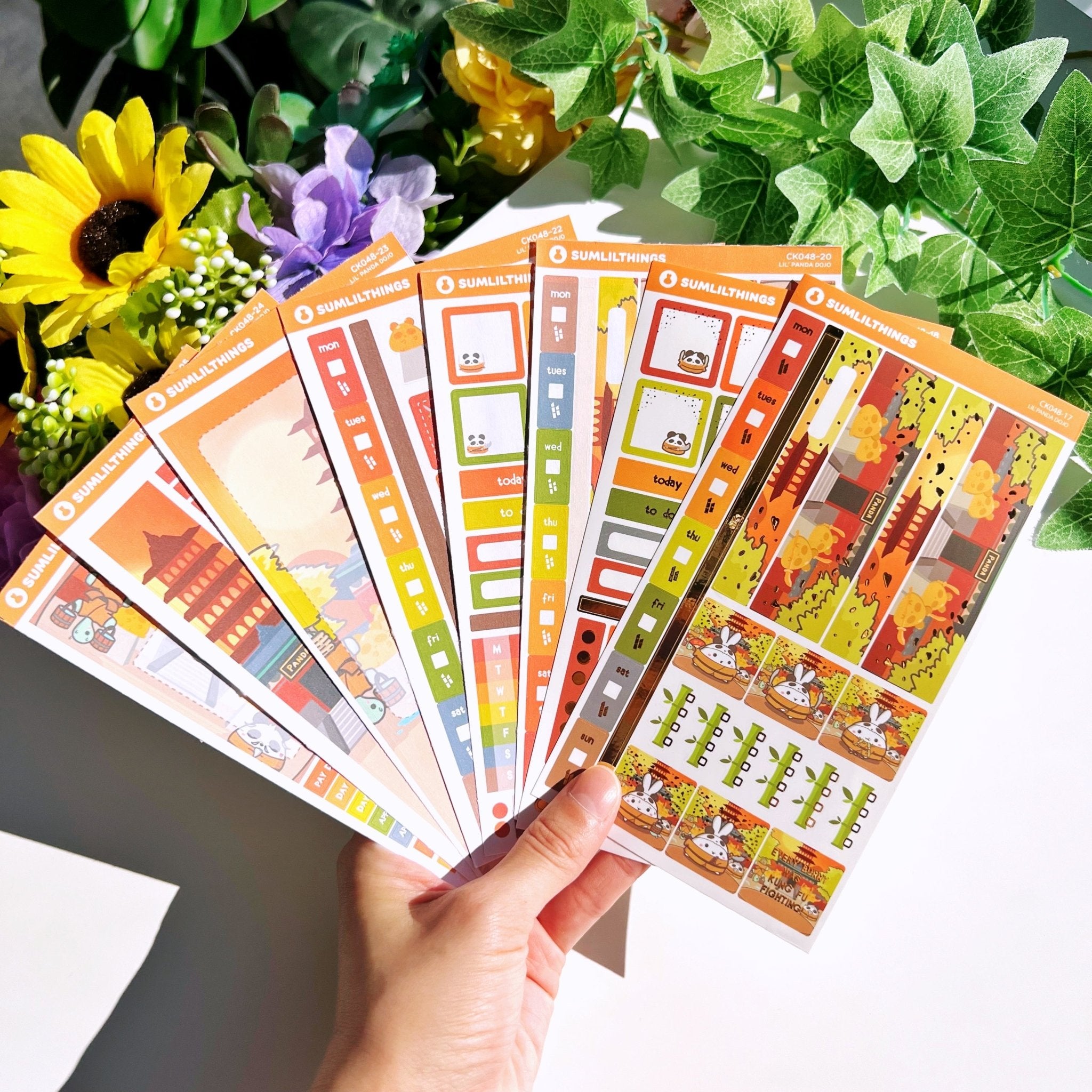 Hobonichi WEEKS Kit - Lil' Panda Dojo (2 Pages) - SumLilThings