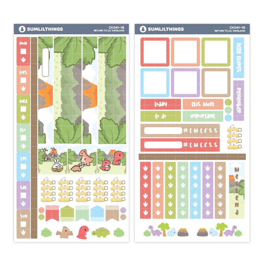 Hobonichi WEEKS Kit - Return to Dinohland - Holographic - SumLilThings