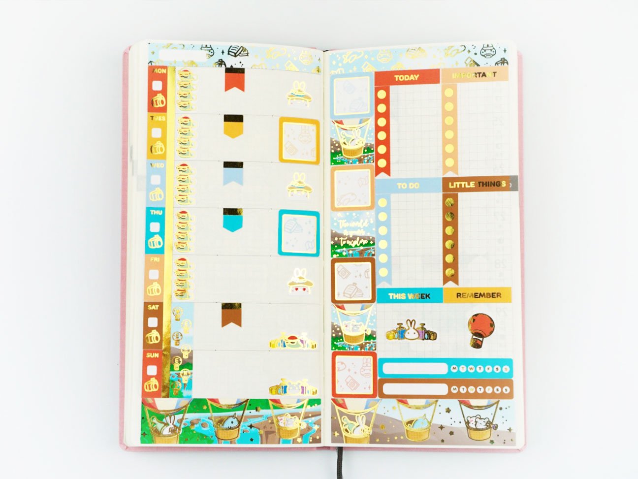 Hobonichi WEEKS Kit - Trip Around the World - Gold Foil - SumLilThings