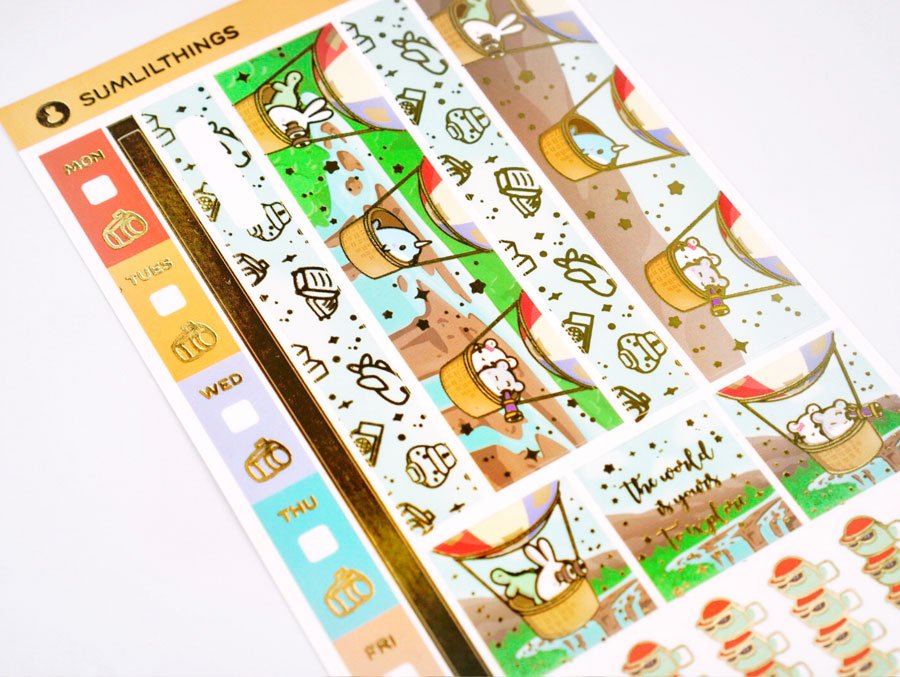 Hobonichi WEEKS Kit - Trip Around the World - Gold Foil - SumLilThings