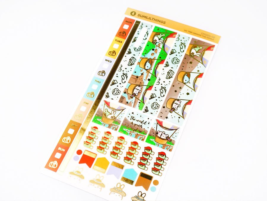 Hobonichi WEEKS Kit - Trip Around the World - Gold Foil - SumLilThings