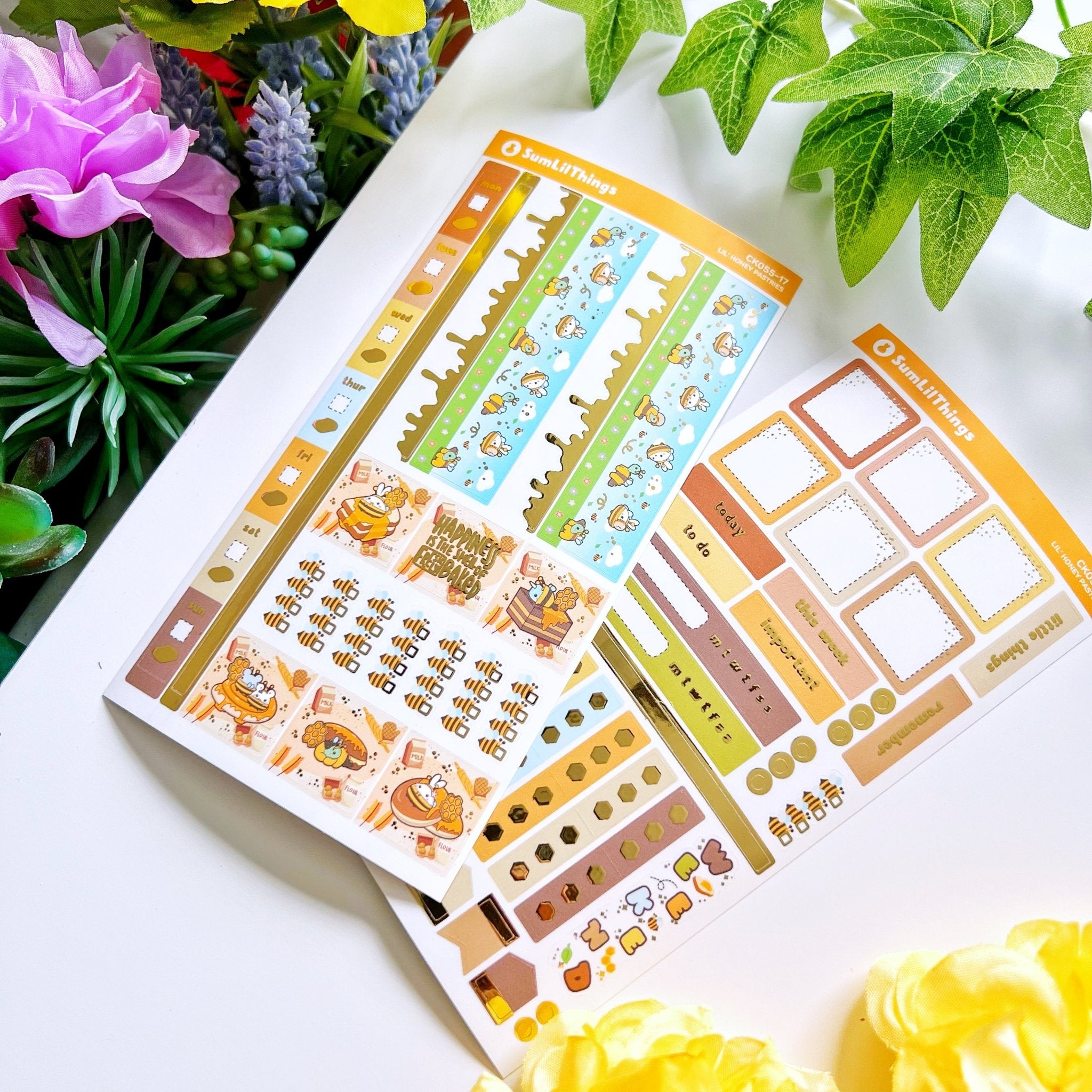 Hobonichi WEEKS - Lil' Honey Pastries - Gold Foil - SumLilThings