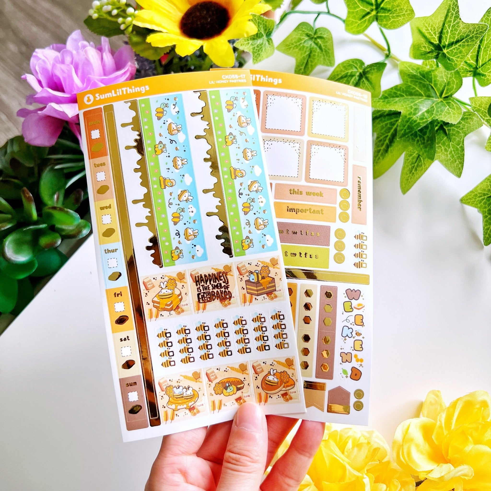 Hobonichi WEEKS - Lil' Honey Pastries - Gold Foil - SumLilThings
