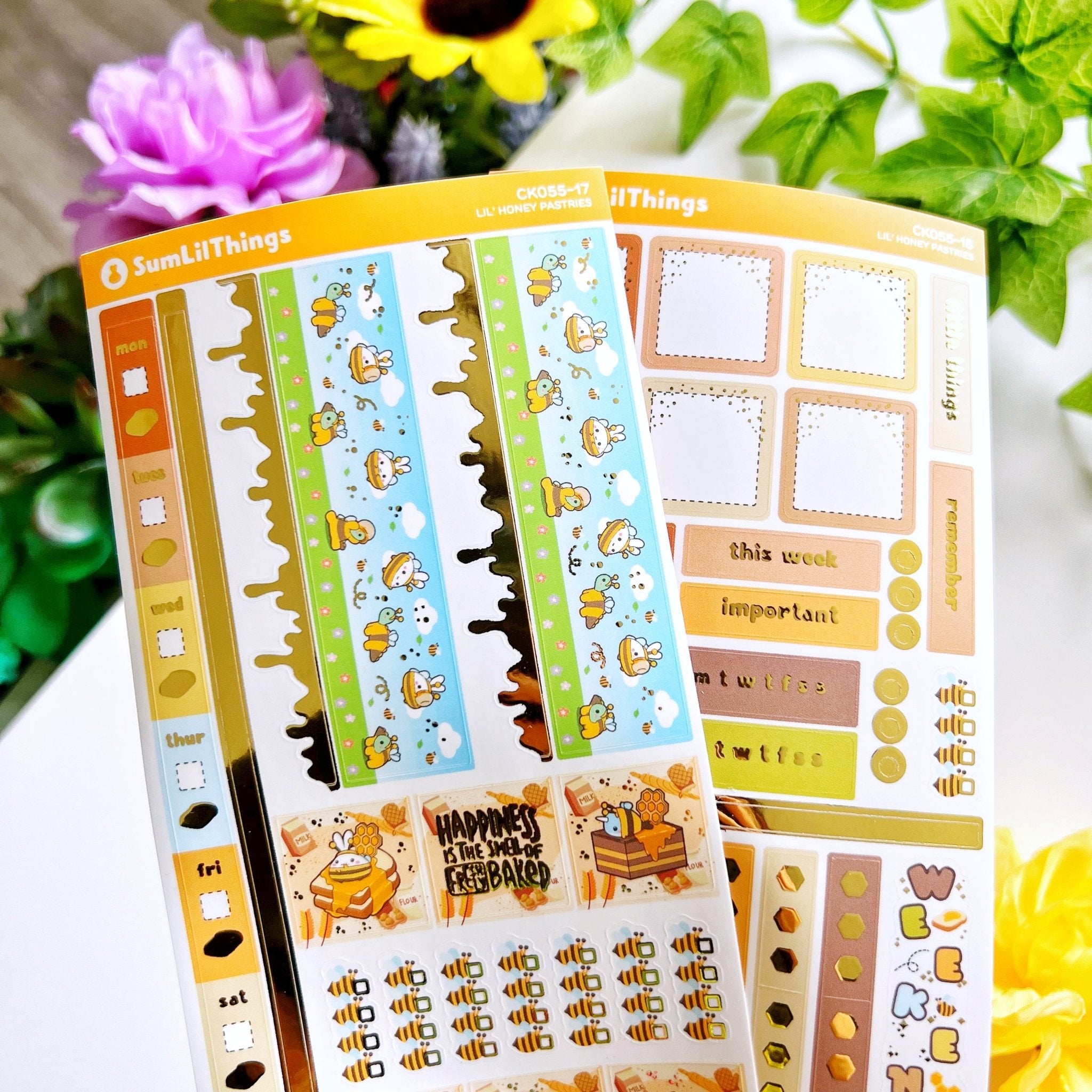 Hobonichi WEEKS - Lil' Honey Pastries - Gold Foil - SumLilThings