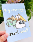 Journaling Card - Big Journeys Start Small - Gold Foiled - SumLilThings