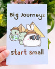 Journaling Card - Big Journeys Start Small - Gold Foiled - SumLilThings