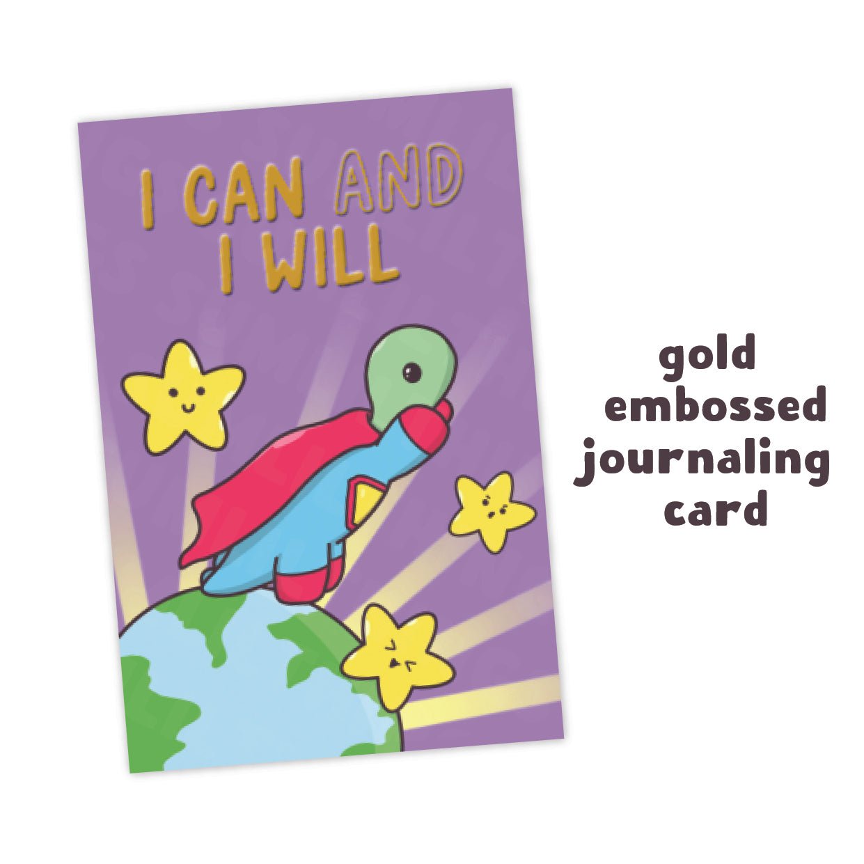 Journaling Card - I Can and I Will - Gold Foiled - SumLilThings
