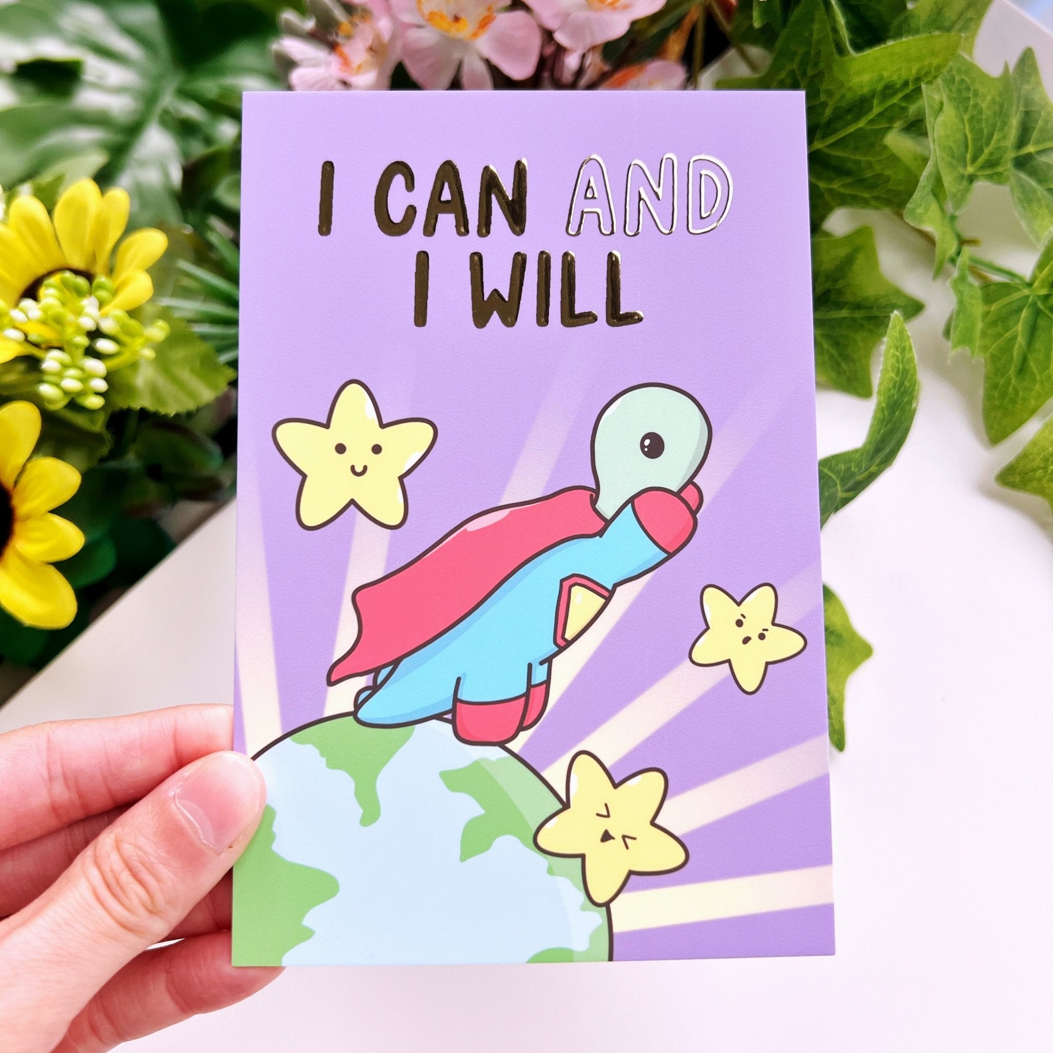 Journaling Card - I Can and I Will - Gold Foiled - SumLilThings