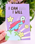 Journaling Card - I Can and I Will - Gold Foiled - SumLilThings
