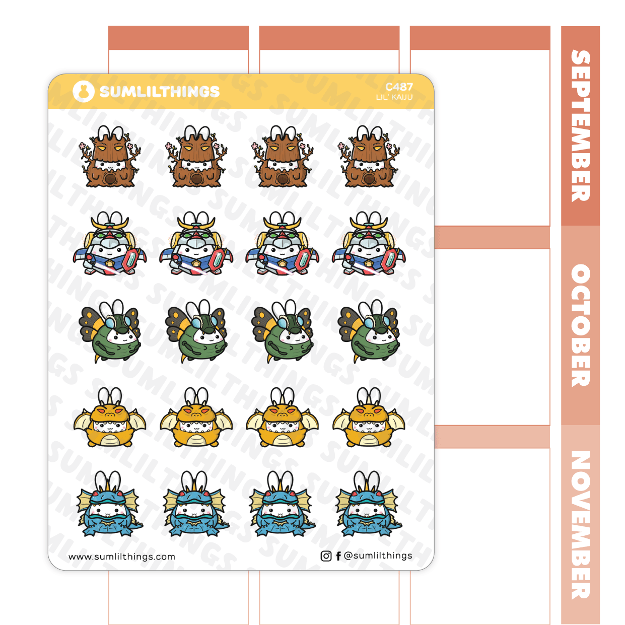 Kaiju Costume Stickers - SumLilThings