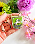 Keychain - Lil' Matcha Boba Milk Tea (Interactive Spinner) - SumLilThings