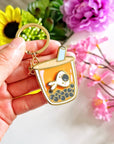 Keychain - Lil' Thai Boba Milk Tea (Interactive Spinner) - SumLilThings