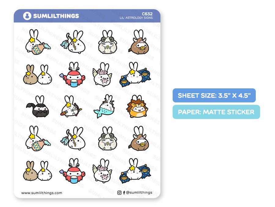 Lil' Astrology Signs Stickers - SumLilThings