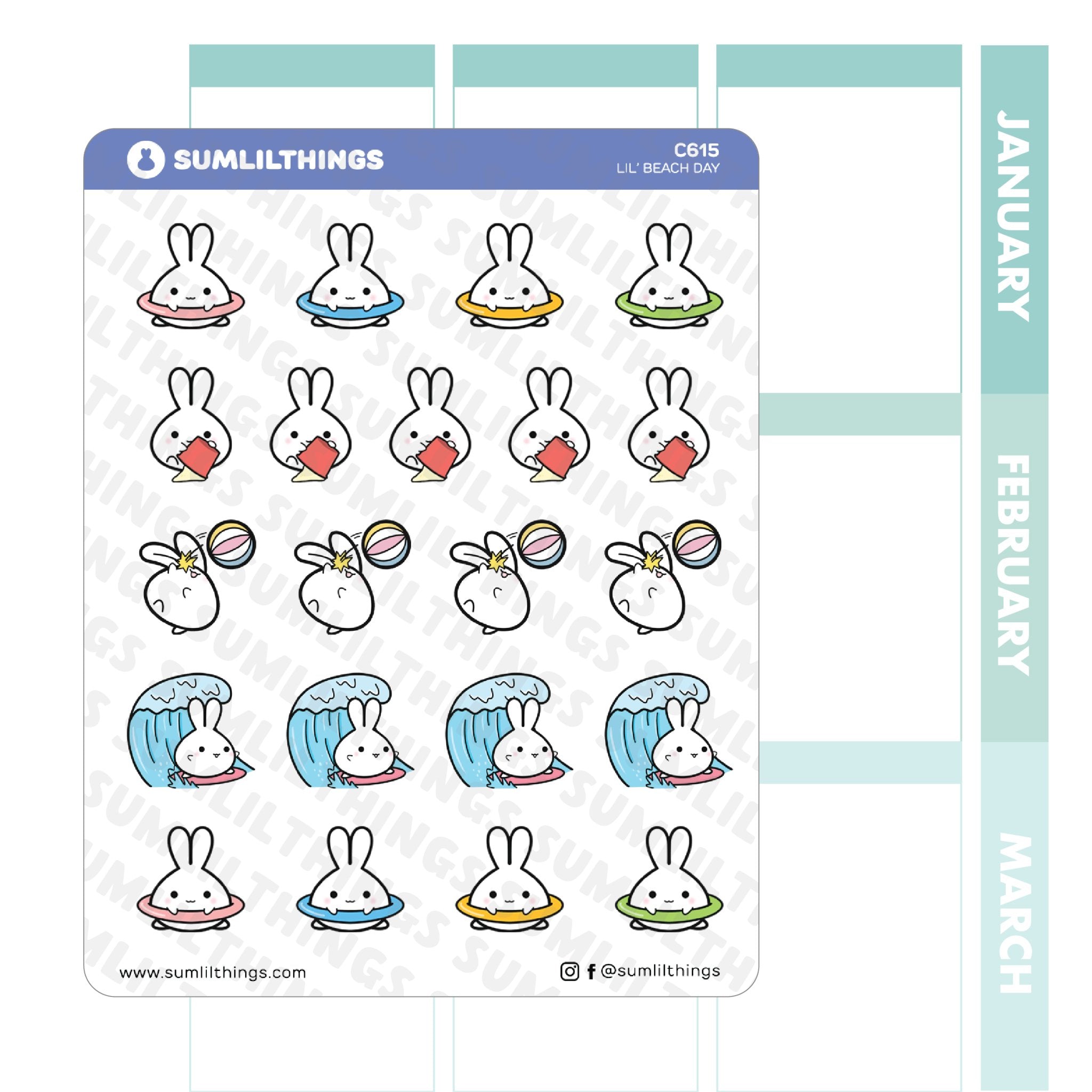 Lil' Beach Day Stickers - SumLilThings