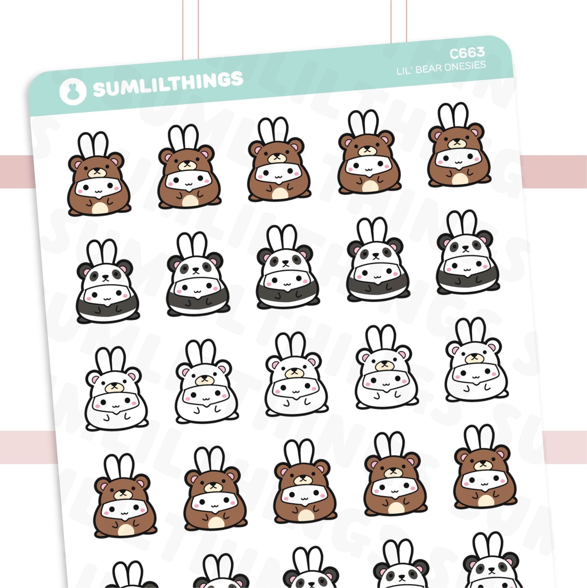 Lil' Bear Onesies Stickers - SumLilThings
