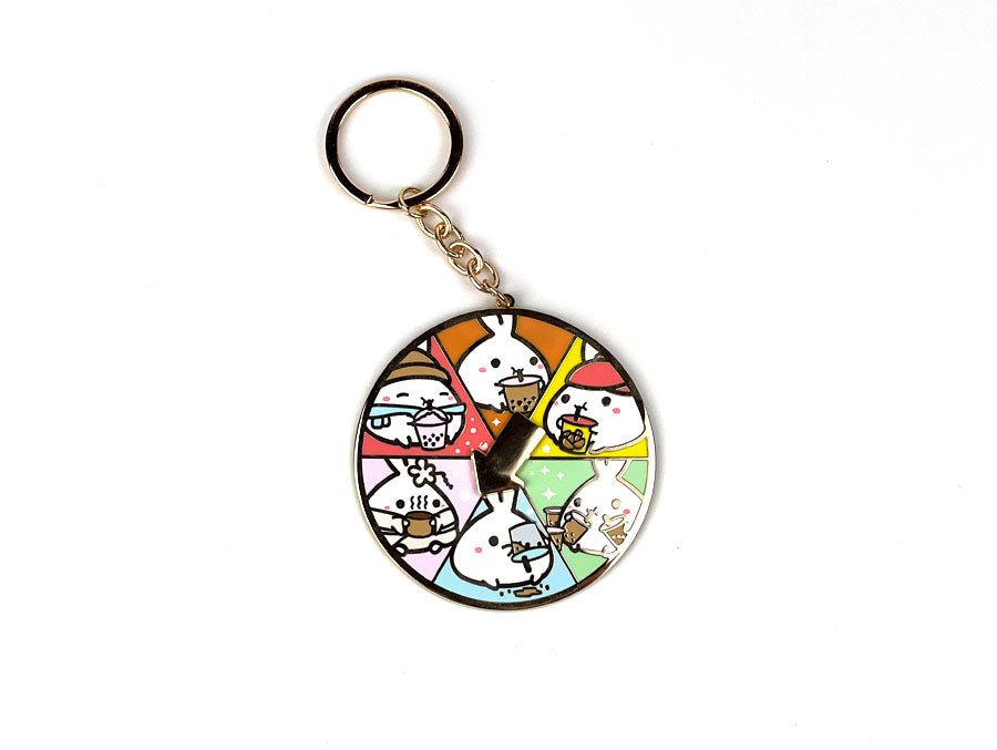 Lil' Boba Decision Wheel - Spinning Keychain - SumLilThings