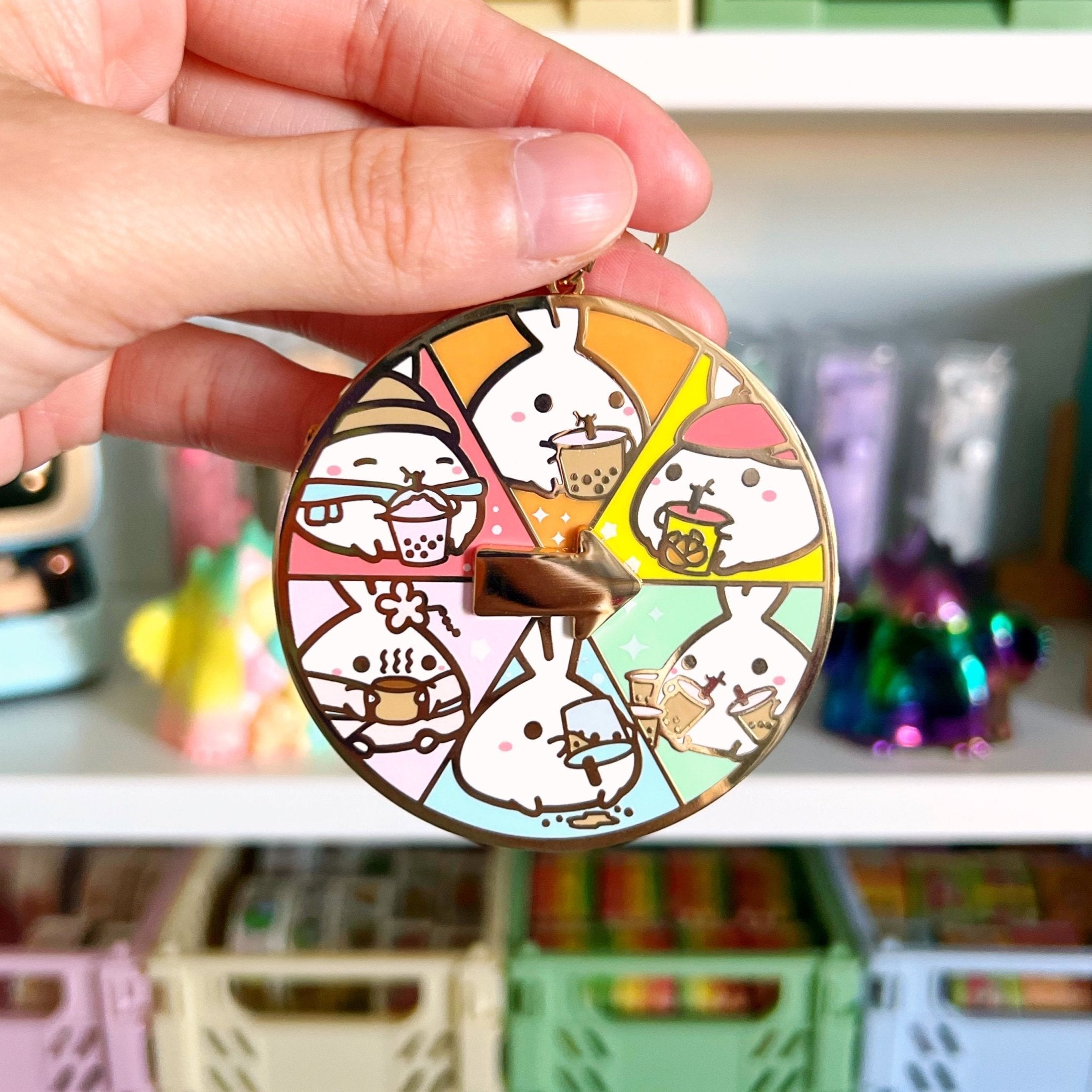 Lil' Boba Decision Wheel - Spinning Keychain - SumLilThings