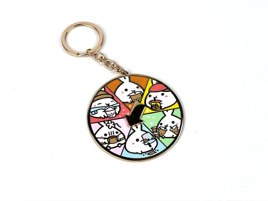 Lil' Boba Decision Wheel - Spinning Keychain - SumLilThings