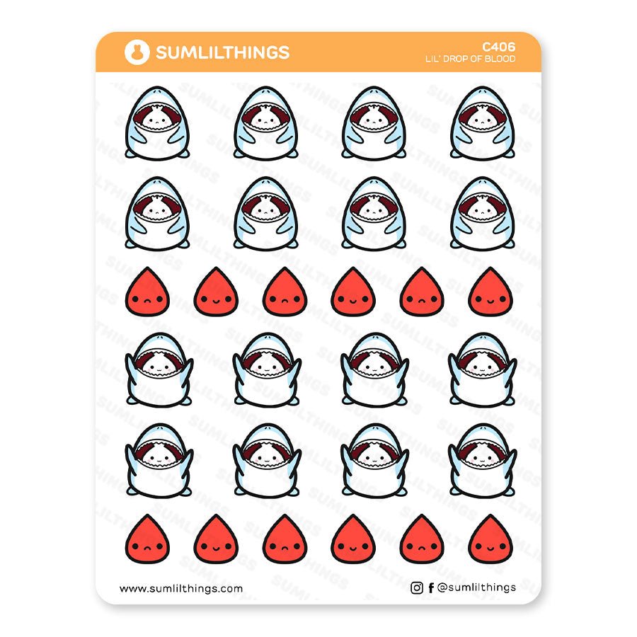 Lil' Drop of Blood Stickers - SumLilThings