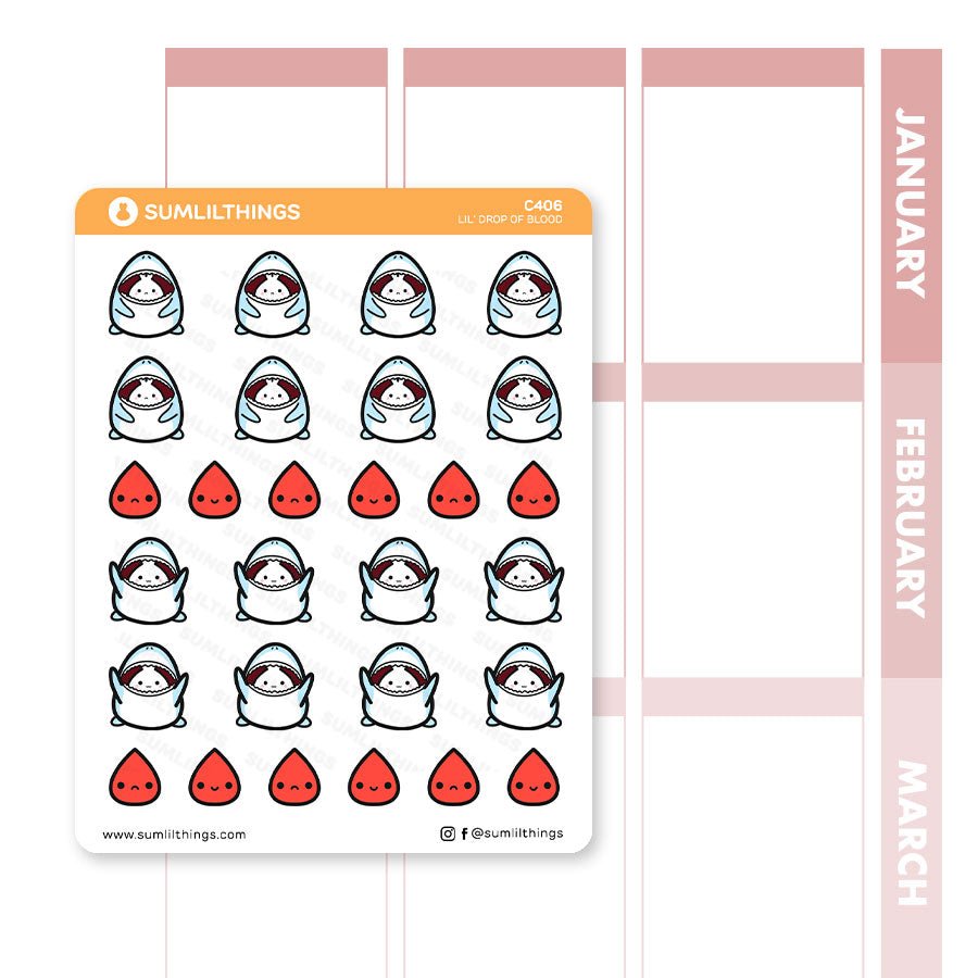 Lil' Drop of Blood Stickers - SumLilThings