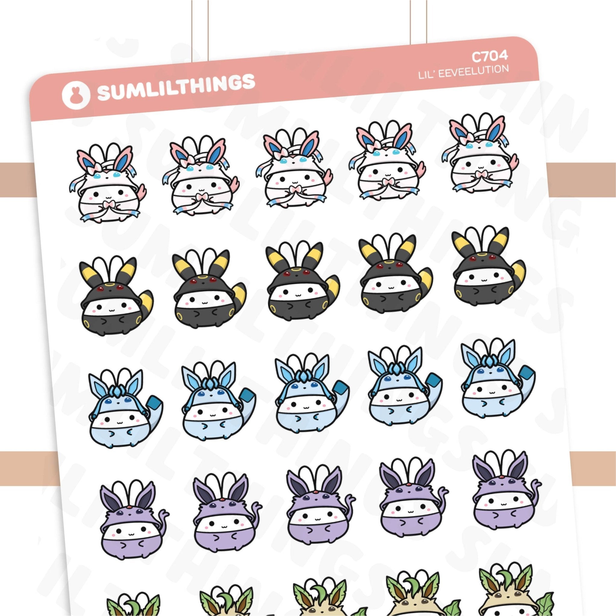 Lil' Eeveelution Stickers - SumLilThings