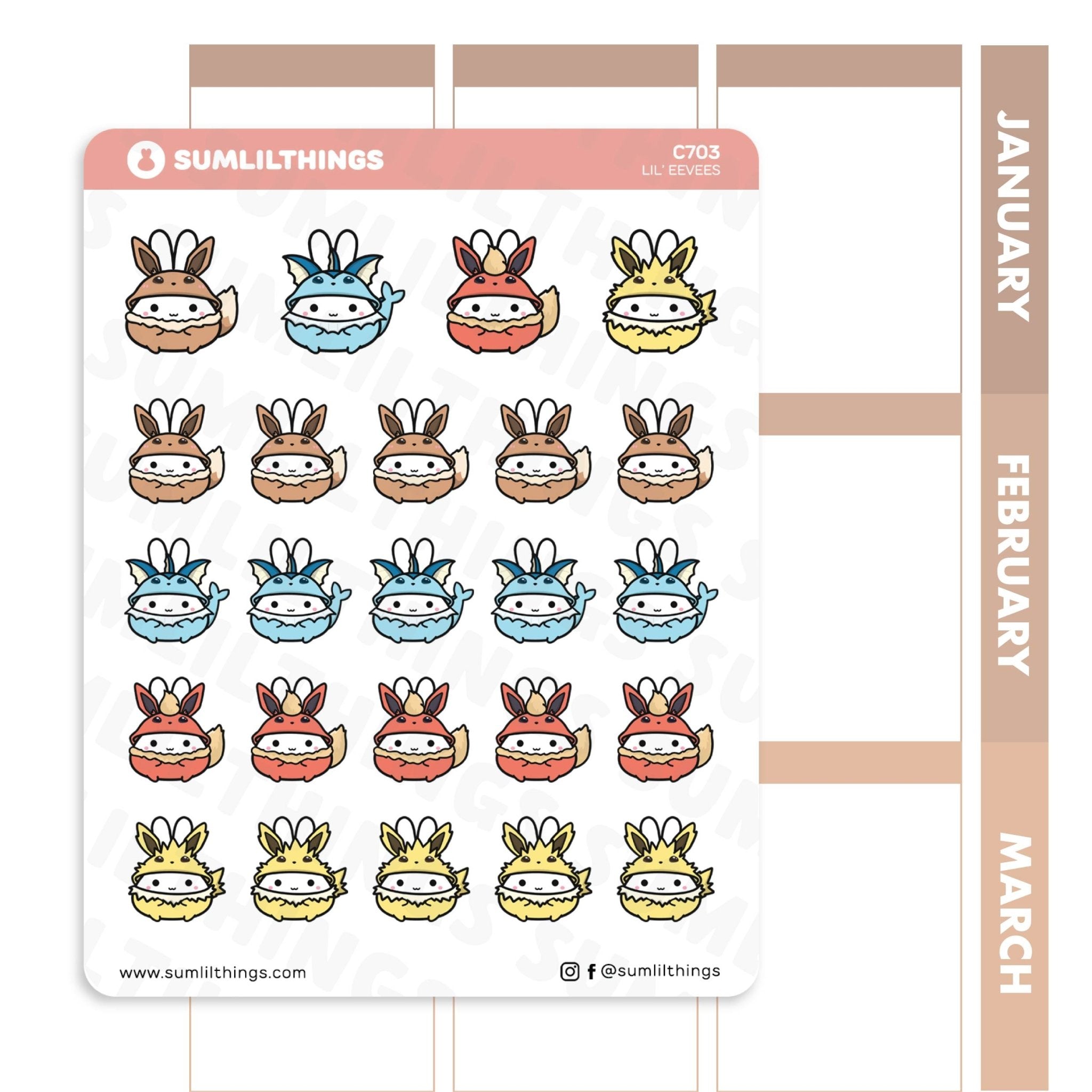 Lil' Eevees Stickers - SumLilThings