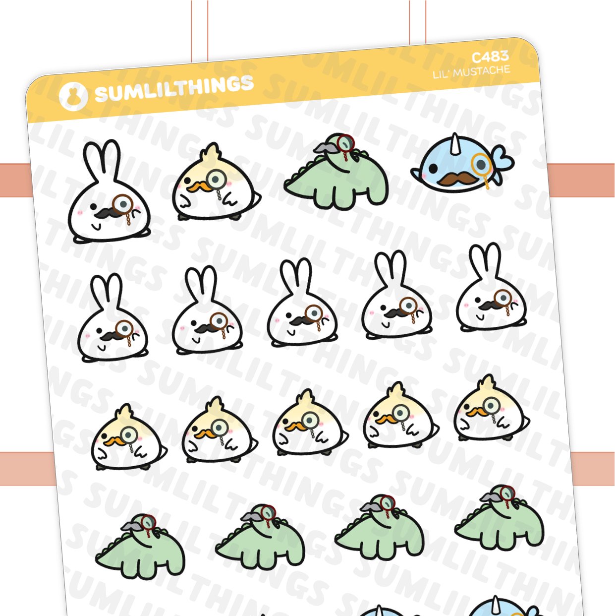 Lil' Fabulous Mustache Stickers - SumLilThings