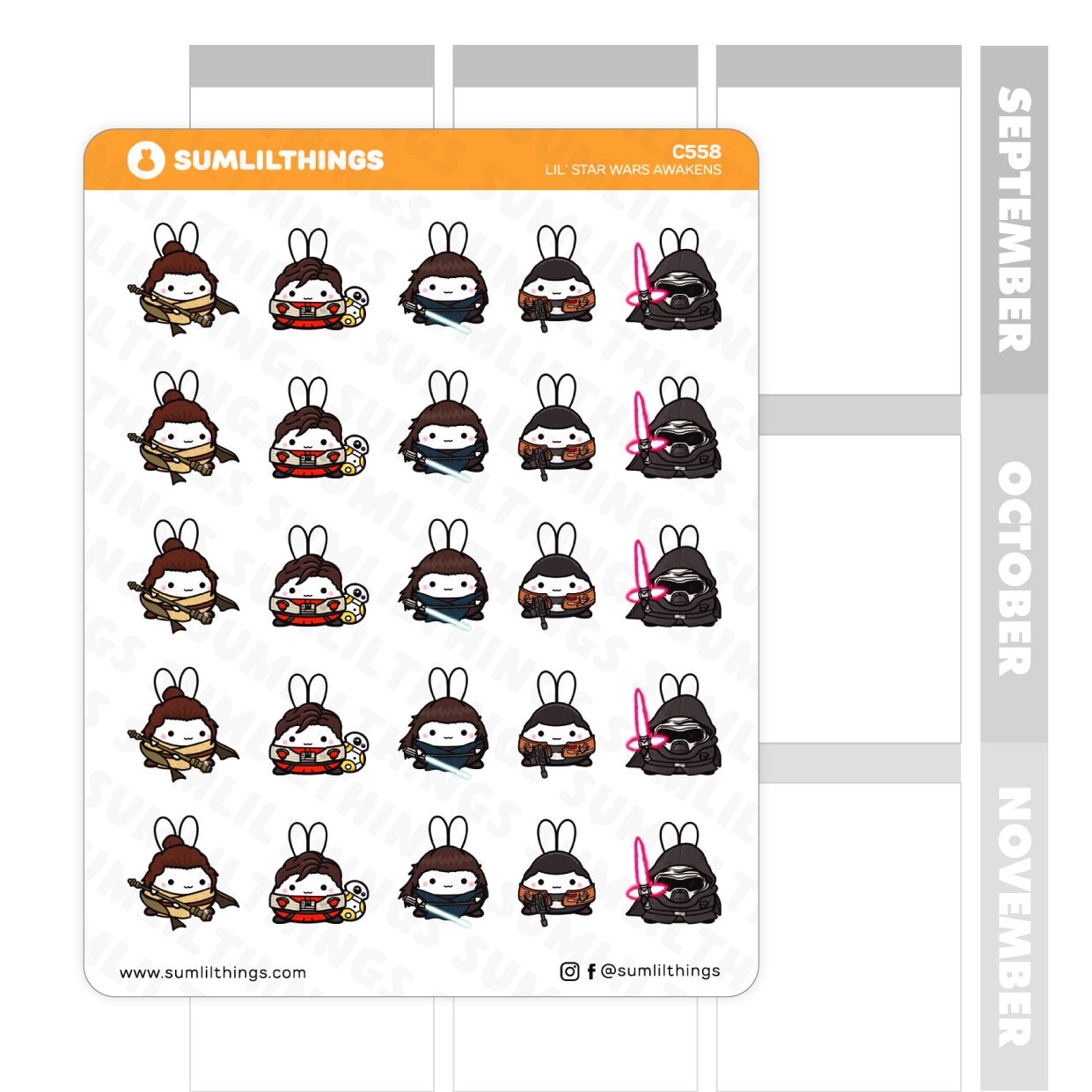 Lil' Galaxy Wars Awakens Stickers - SumLilThings