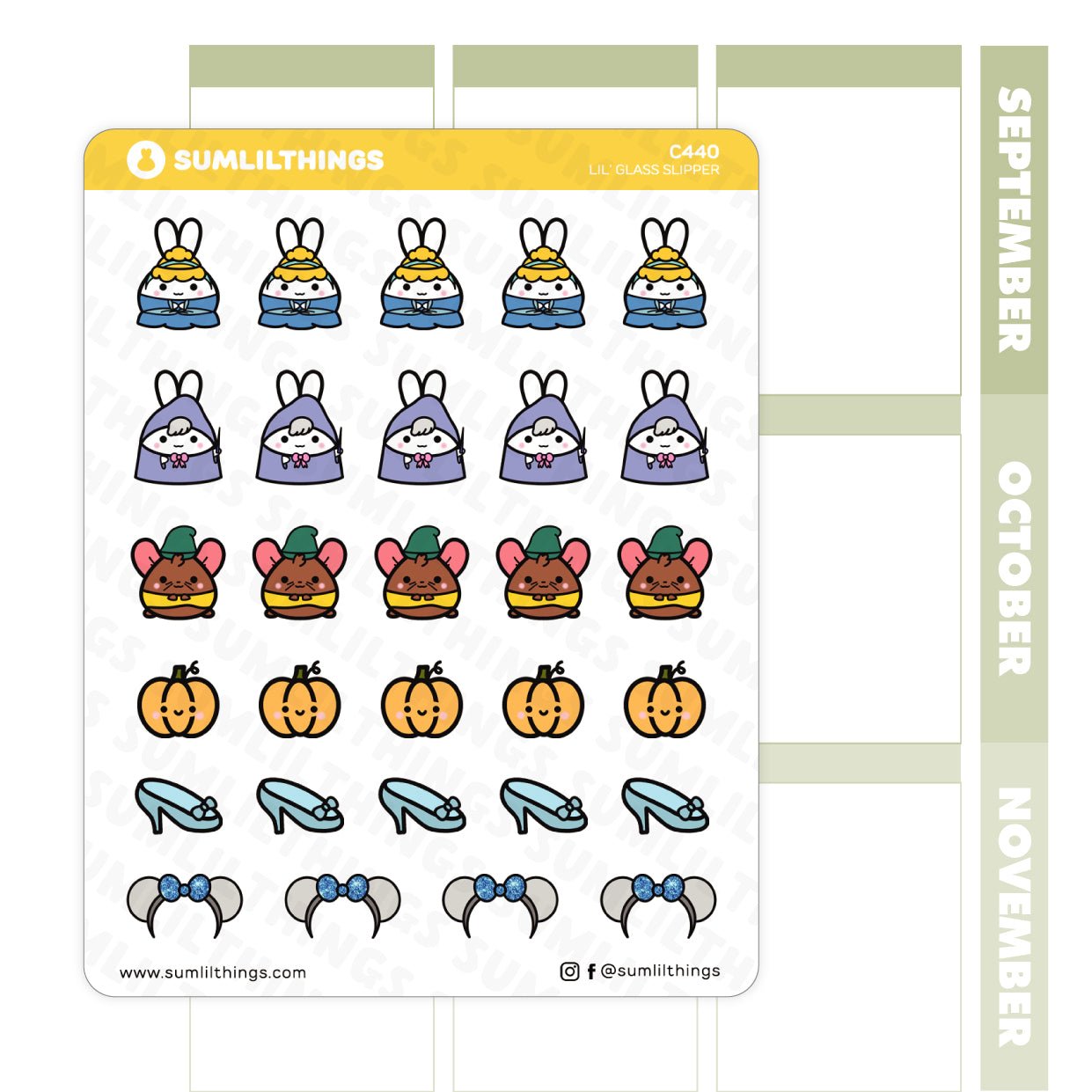 Lil' Glass Slipper Stickers - SumLilThings