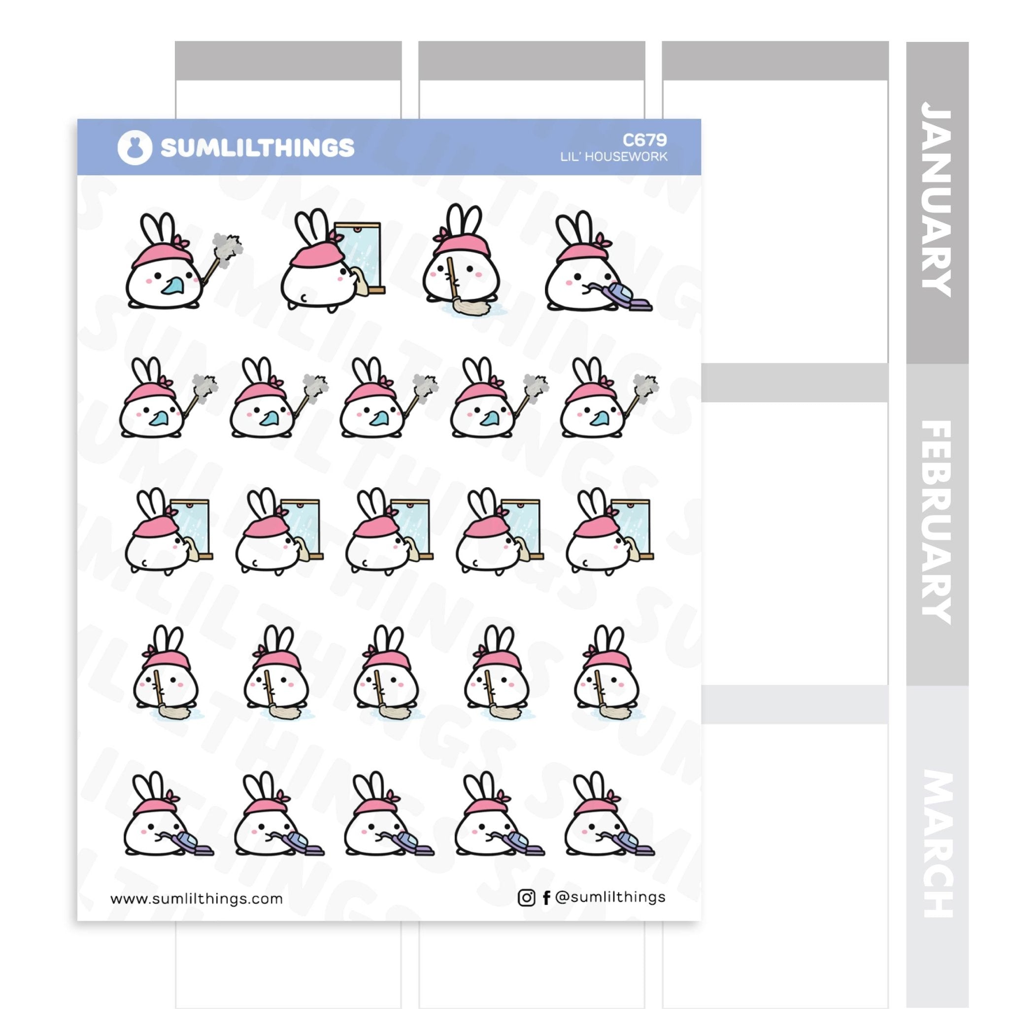 Lil' Housework Stickers - SumLilThings