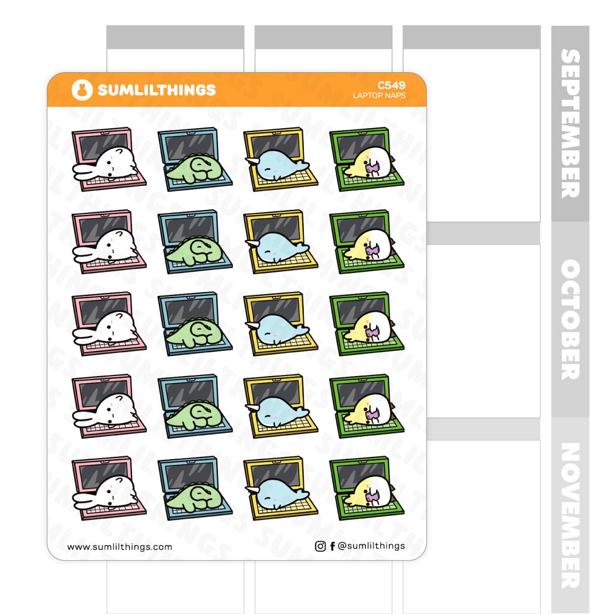 Lil' Laptop Naps Stickers - SumLilThings