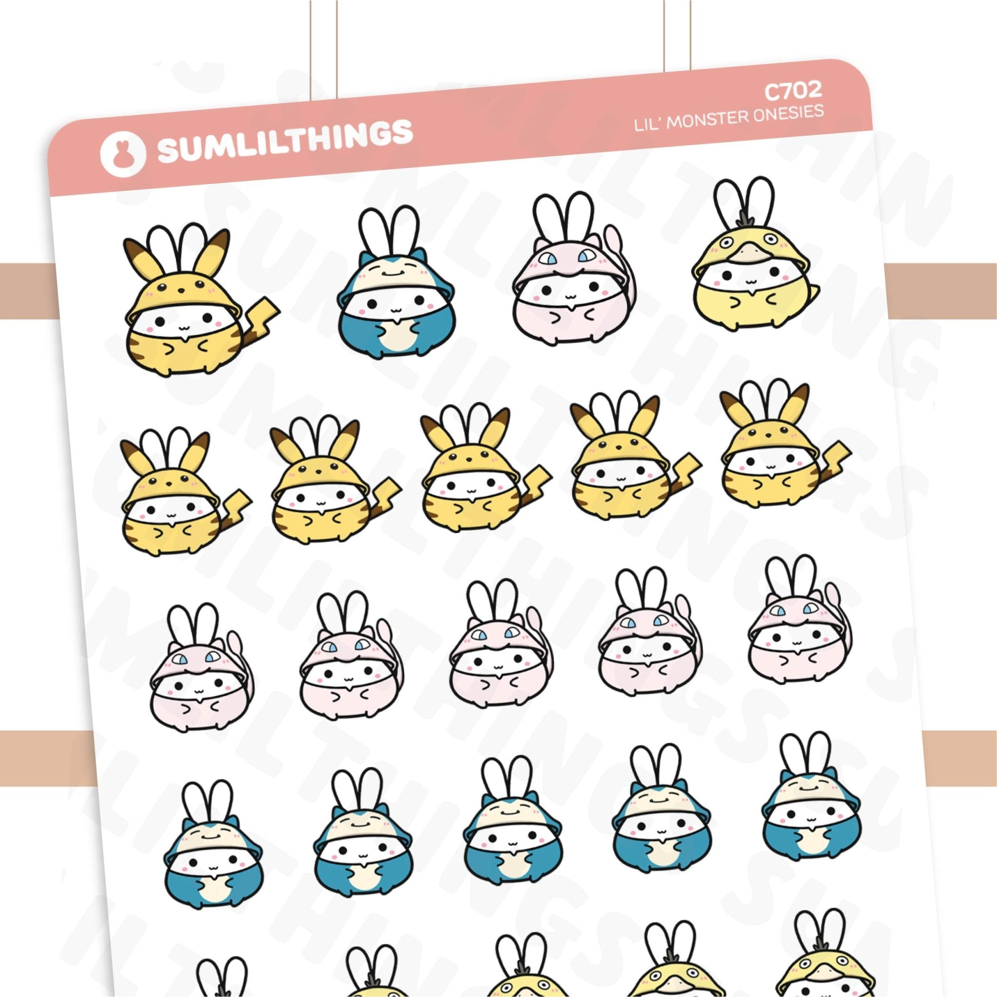 Lil' Monster Onsies Stickers - SumLilThings