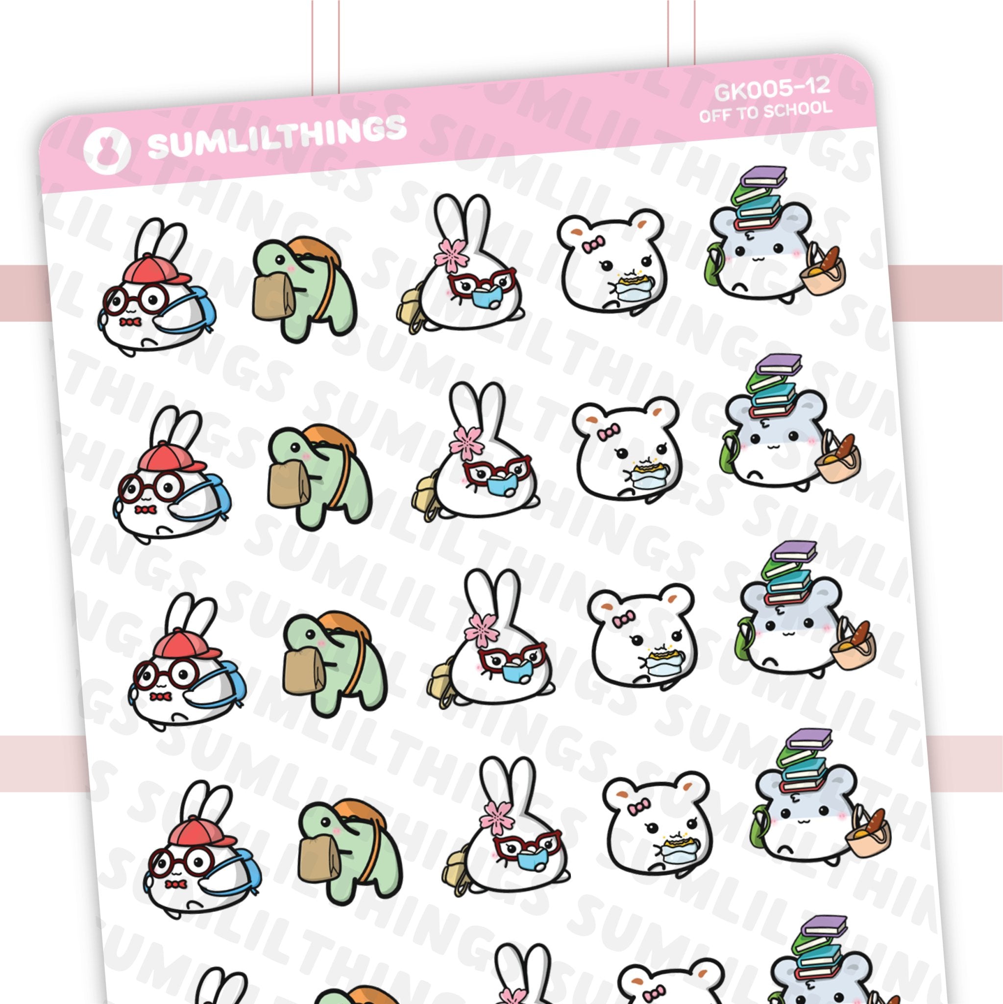 Lil' Off To School Misfits Stickers - SumLilThings