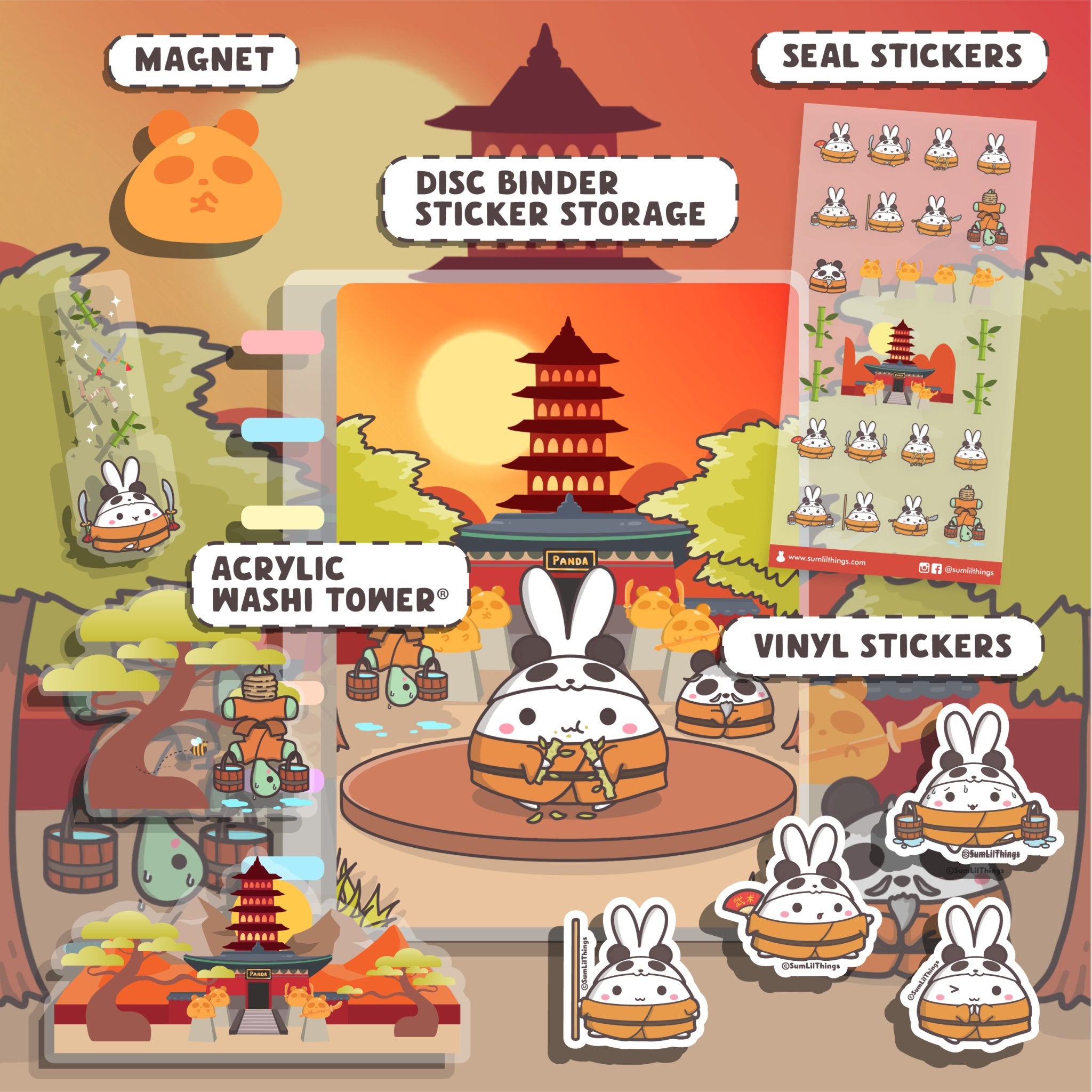 Lil' Panda Dojo Booster Pack (8 Items) - 20% OFF - SumLilThings
