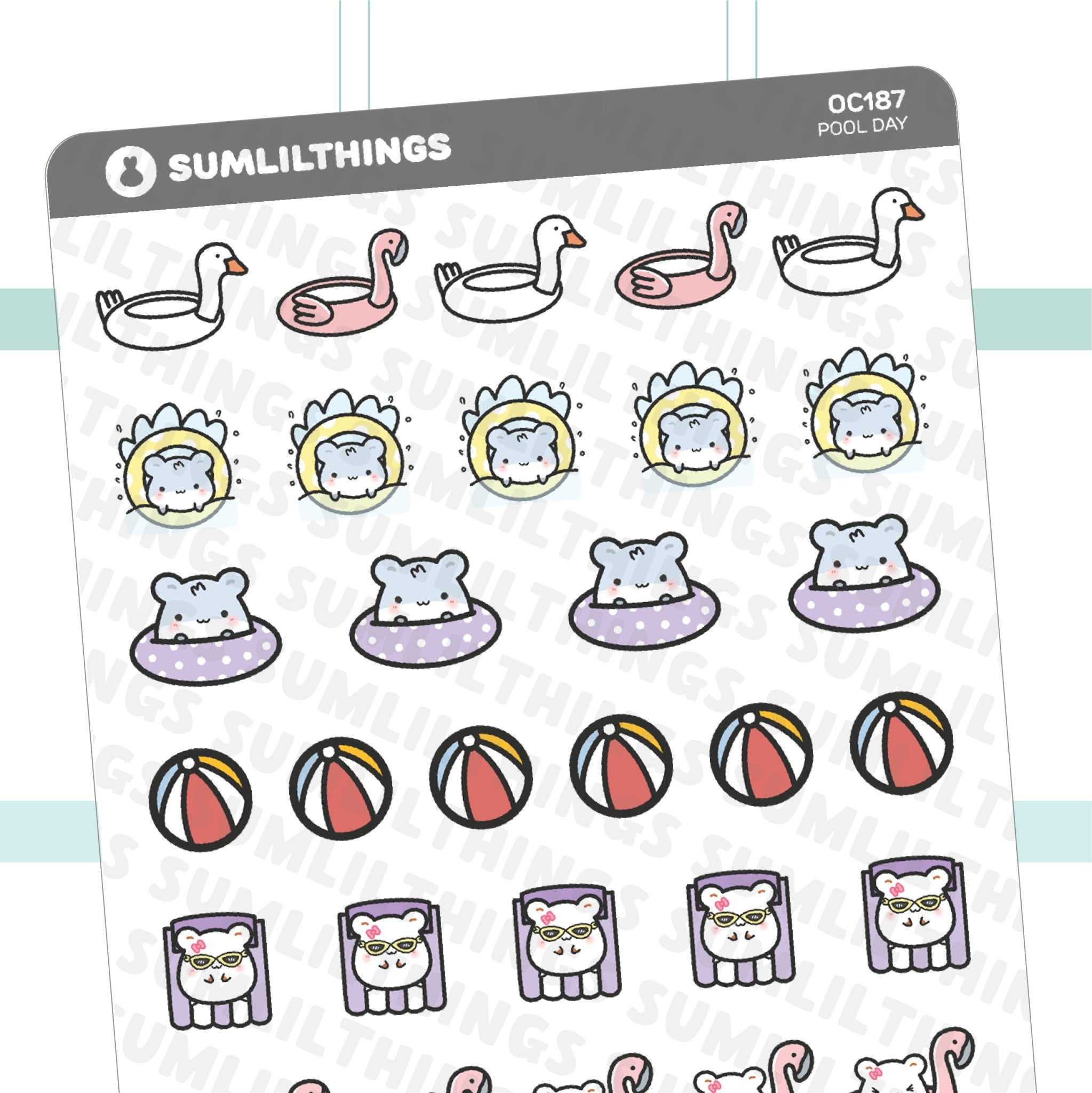 Lil' Pool Day Stickers - SumLilThings