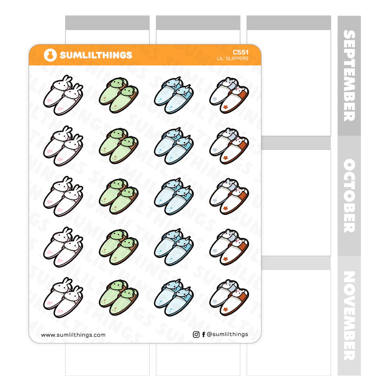 Lil' Slippers Stickers - SumLilThings