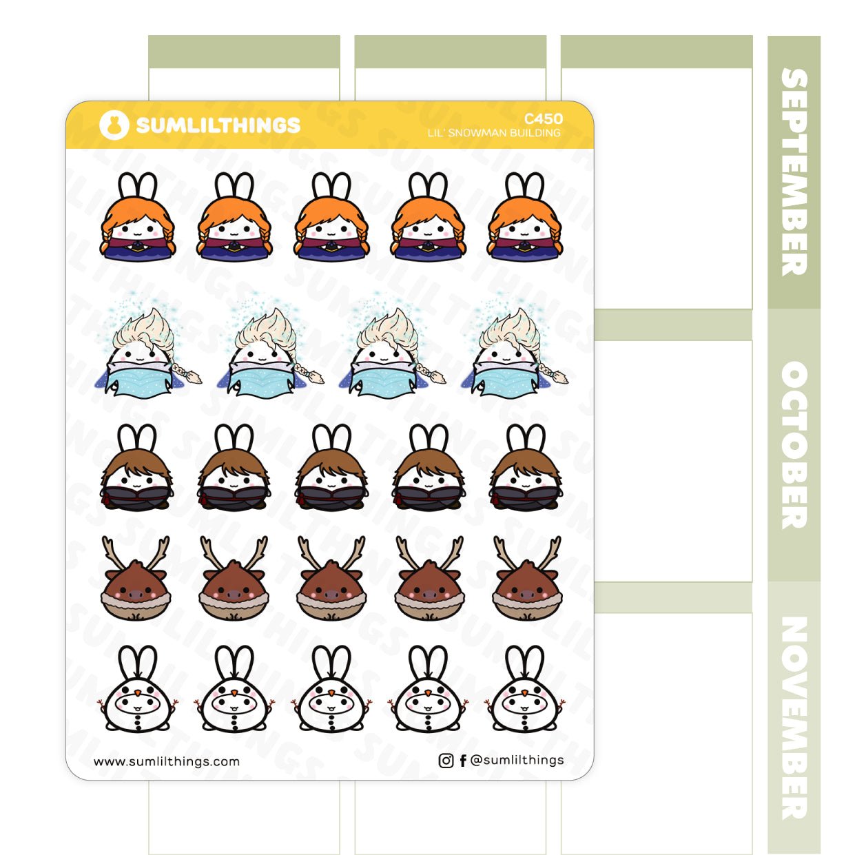 Lil' Snowman Building Stickers - SumLilThings