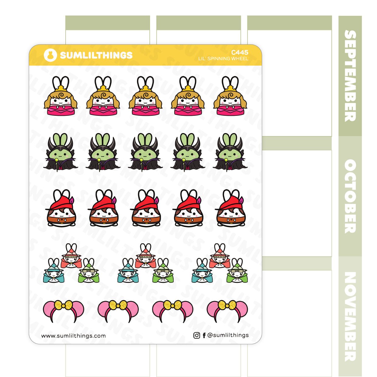 Lil' Spinning Wheel Stickers - SumLilThings