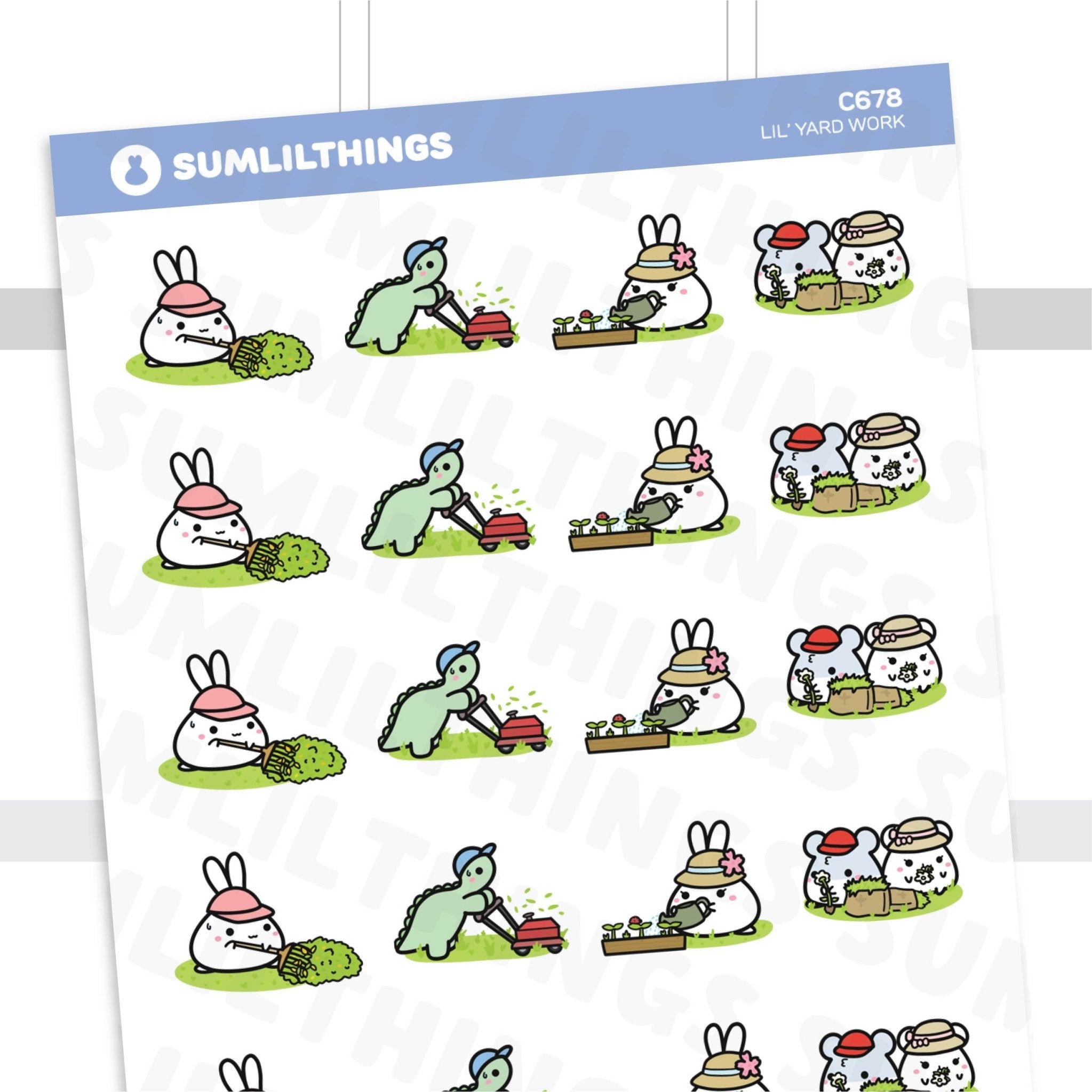 Lil' Yard Work Stickers - SumLilThings