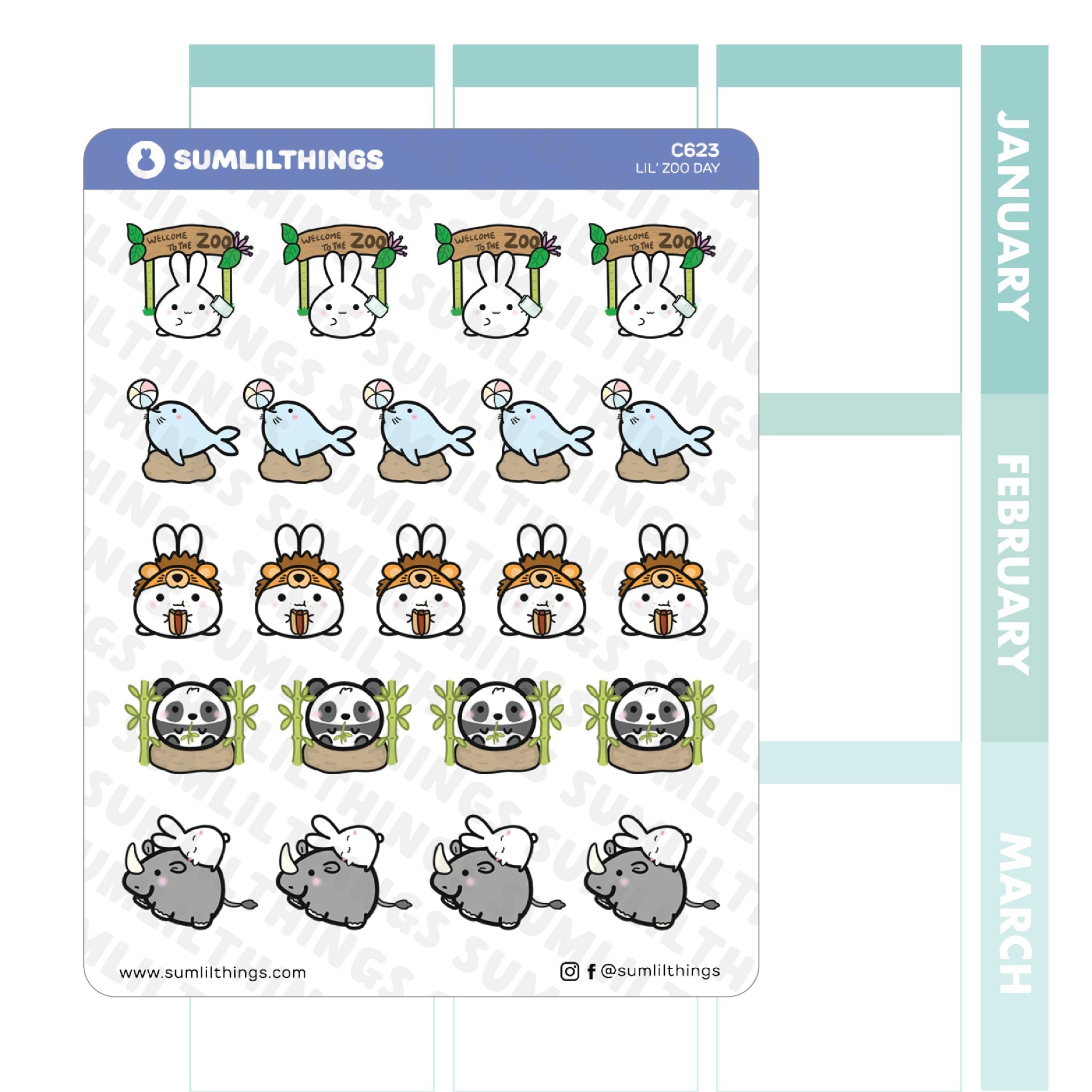 Lil' Zoo Day Stickers - SumLilThings