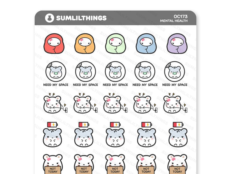 Planner Stickers Emotions, DIY Digital & Printable Kawaii Emojis By  Digital Draw Studio