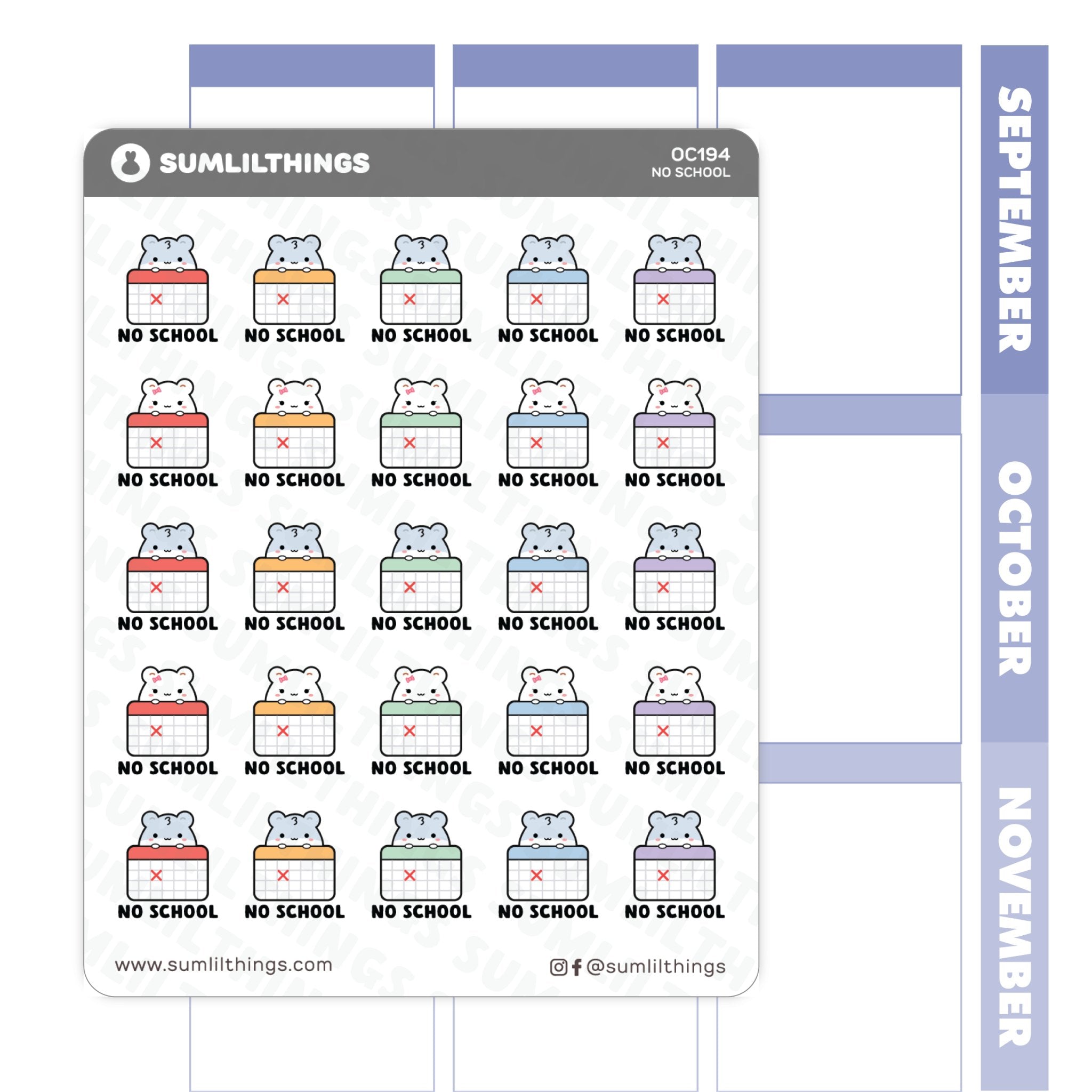 No School Stickers - SumLilThings