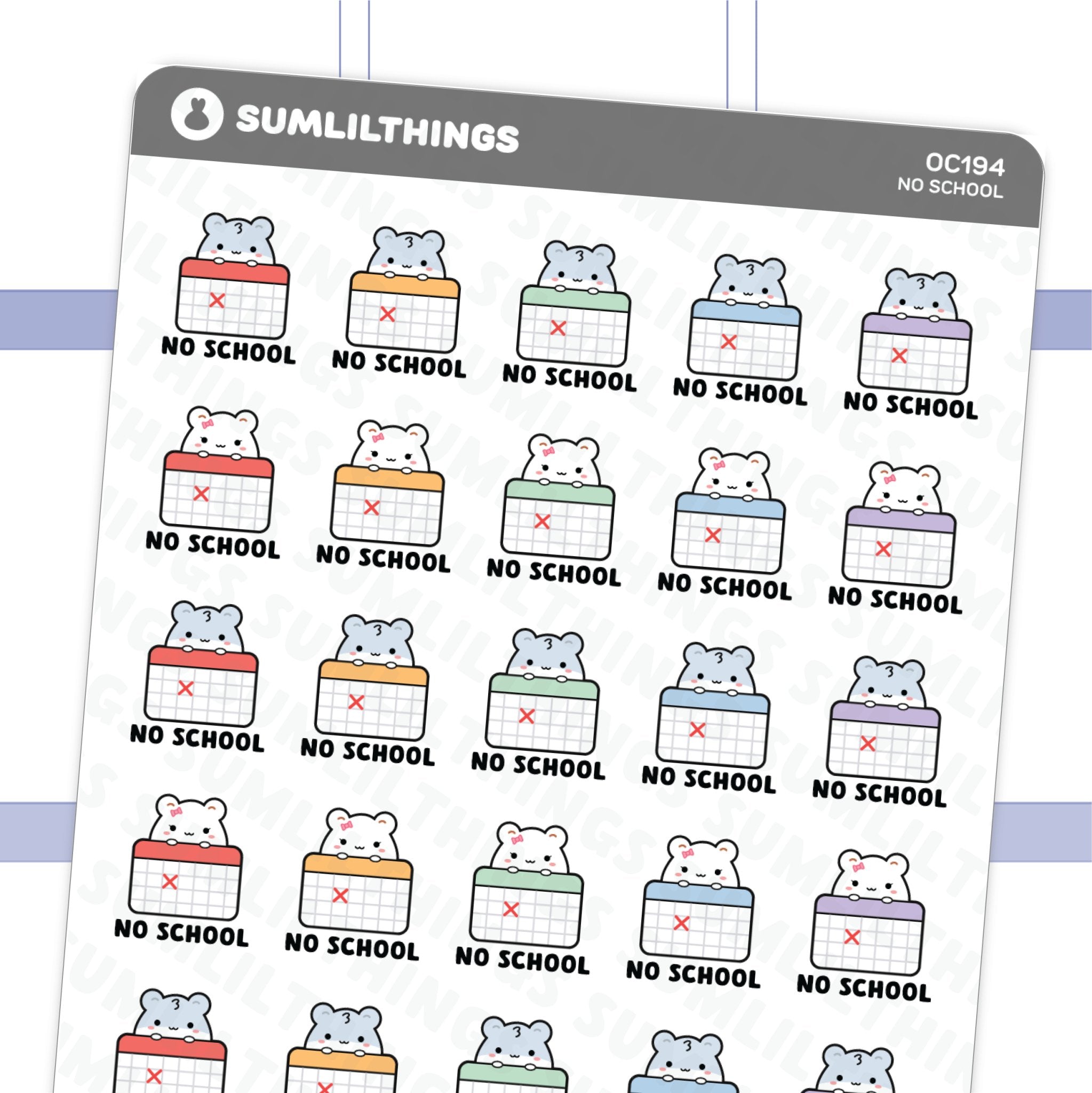 No School Stickers - SumLilThings