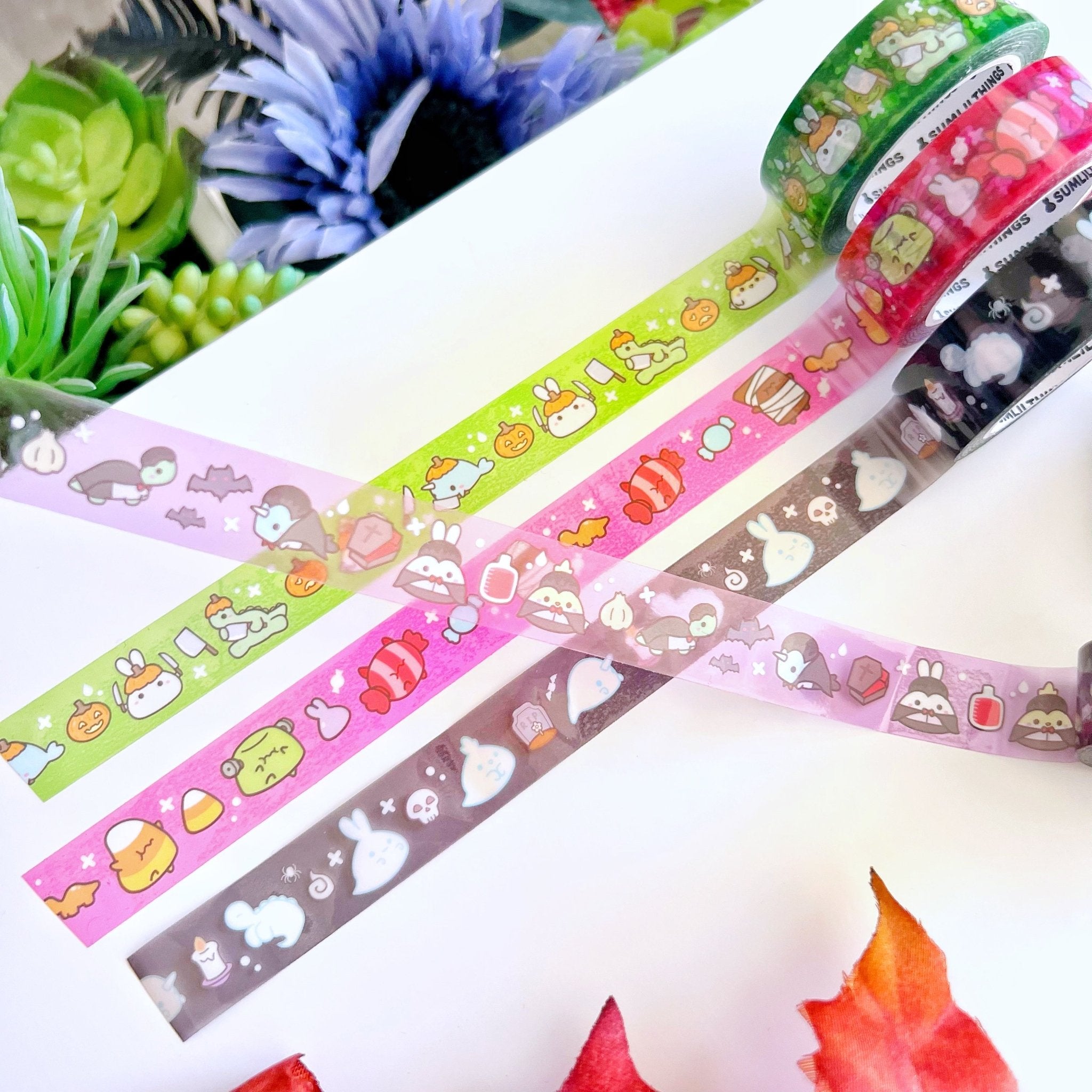 PET Clear Tape - Lil' Vampires - Transparent - 15mm - SumLilThings