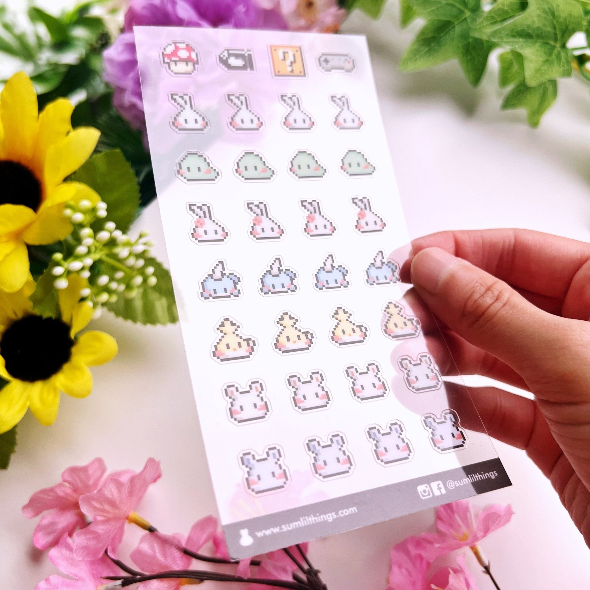 Seal Sticker - 8 Bit Misfits - Transparent - SumLilThings