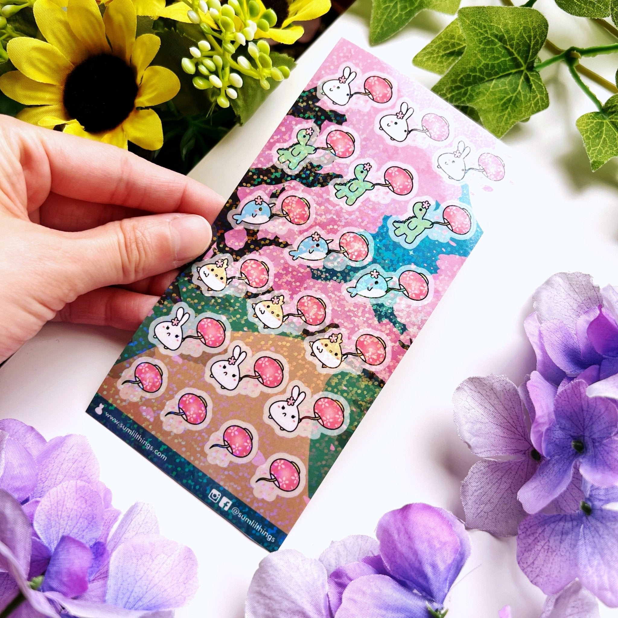 Seal Sticker - Floating Lanterns - Holographic - SumLilThings