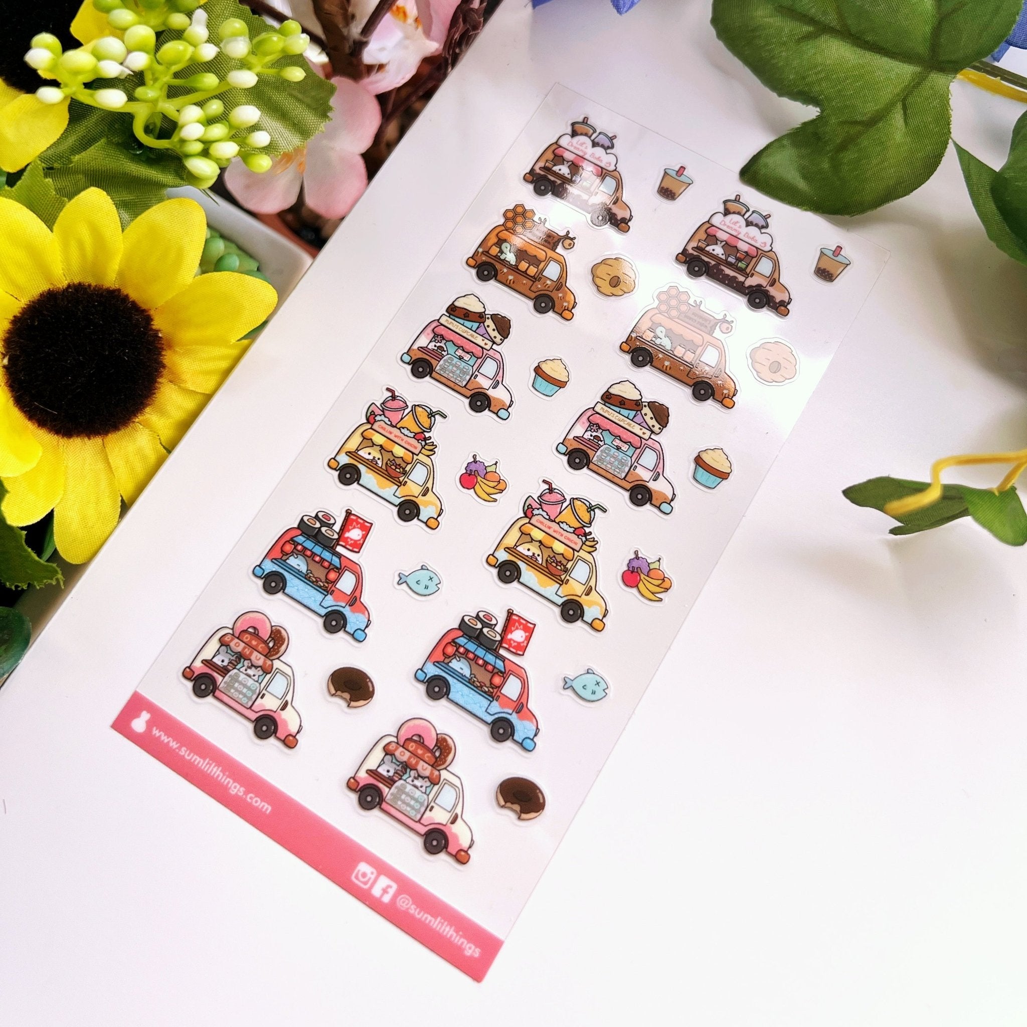 Seal Sticker - Food Trucks - Transparent - SumLilThings