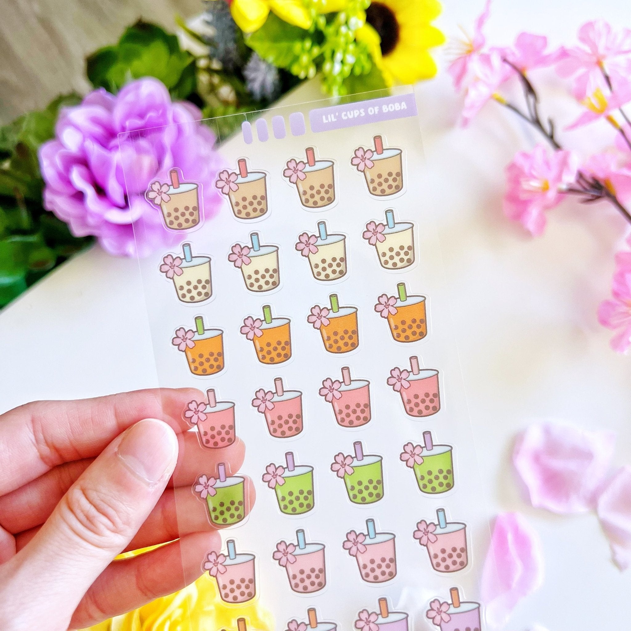 Seal Sticker - Lil' Boba Cups - Transparent - SumLilThings